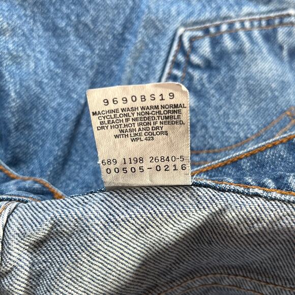 Vintage Levi's 505 Jeans Mens 36X29 Medium Wash Denim Straight Red Batwing 90s - Picture 9 of 13